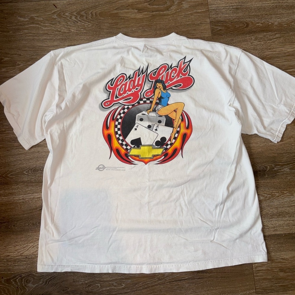 Chevrolet Lady Luck Racing Graphic Tee Shirt Large Best